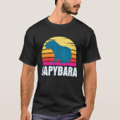Capybara  Capybara  Rodent Pet Animal Sunset Tシャツ (正面)