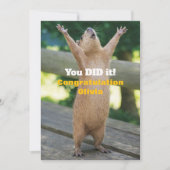 🎓Capybara Celebration Card – Custom Congrats Edit 招待状 (正面)
