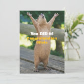 🎓Capybara Celebration Card – Custom Congrats Edit 招待状 (スタンド正面)