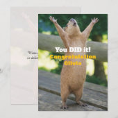 🎓Capybara Celebration Card – Custom Congrats Edit 招待状 (正面/裏面)