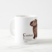 capybara - chocolate コーヒーマグカップ (正面左)