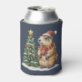 Capybara Christmas Cappy Animal Lover Xmas 缶クーラー (缶正面)