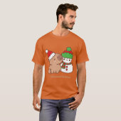 Capybara Christmas Cozy Vibes from the Coolest Cri Tシャツ (正面フル)