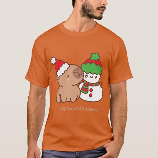 Capybara Christmas Cozy Vibes from the Coolest Cri Tシャツ (正面)