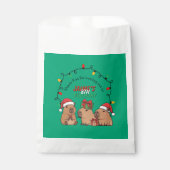 Capybara Christmas Lights Birthday Party  フェイバーバッグ (正面)