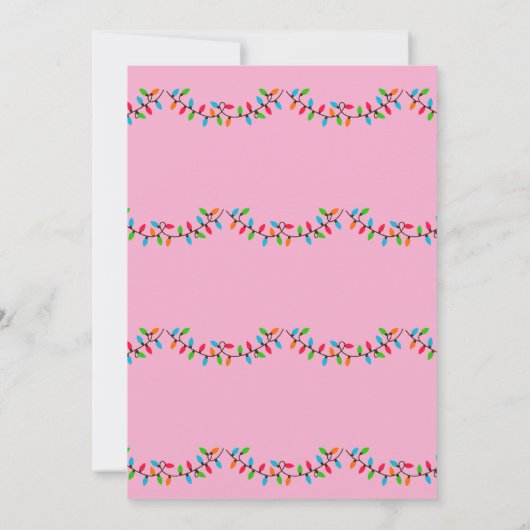 Capybara Christmas Lights Birthday Party  招待状 (裏面)