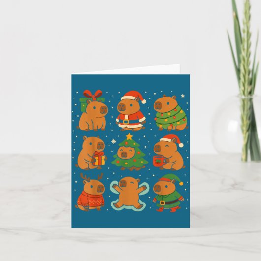 Capybara Christmas Shirt, Funny Capy Holidays  カード (正面)