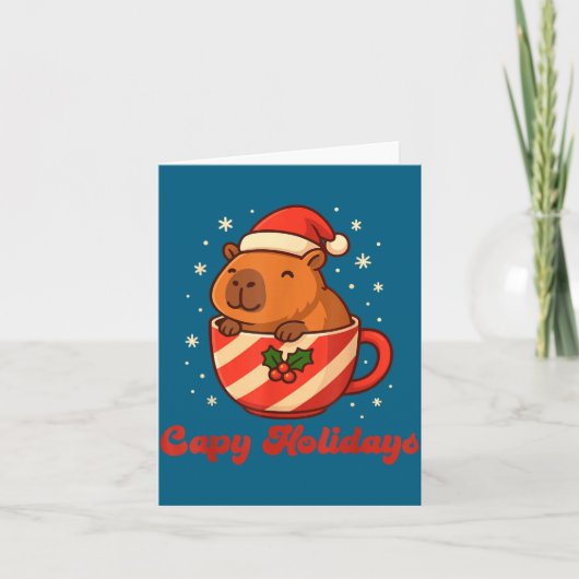 Capybara Christmas Shirt, Funny Capy Holidays  カード (正面)