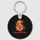 Capybara Christmas Shirt, Funny Capy Holidays キーホルダー (正面)