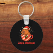 Capybara Christmas Shirt, Funny Capy Holidays  キーホルダー (正面)