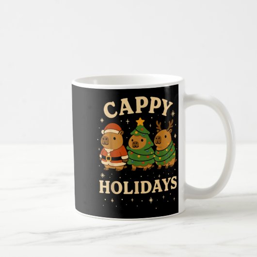 Capybara Christmas Shirt, Funny Capy Holidays コーヒーマグカップ (右)
