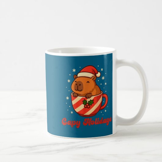 Capybara Christmas Shirt, Funny Capy Holidays  コーヒーマグカップ (右)