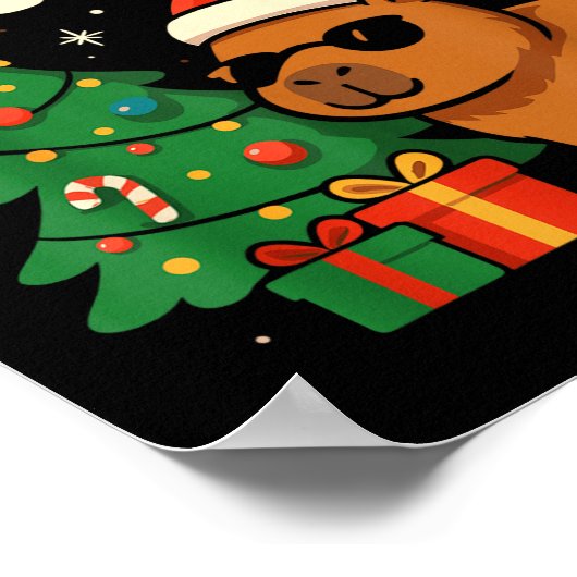 Capybara Christmas Shirt, Funny Capy Holidays ポスター (角)