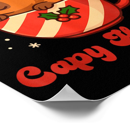 Capybara Christmas Shirt, Funny Capy Holidays  ポスター (角)