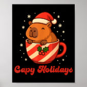 Capybara Christmas Shirt, Funny Capy Holidays  ポスター (正面)