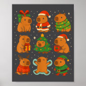 Capybara Christmas Shirt, Funny Capy Holidays  ポスター (正面)