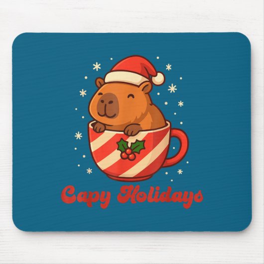 Capybara Christmas Shirt, Funny Capy Holidays  マウスパッド (正面)