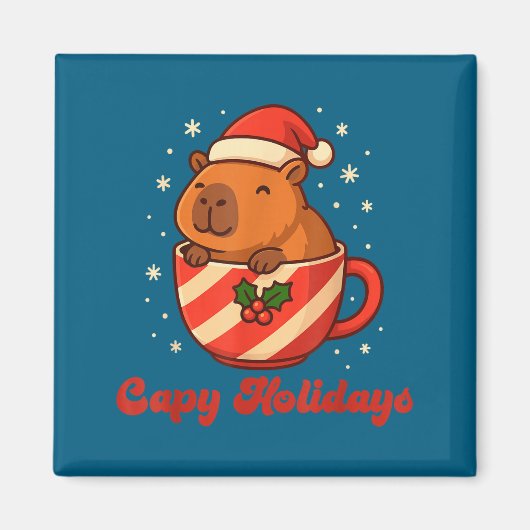 Capybara Christmas Shirt, Funny Capy Holidays  マグネット (正面)