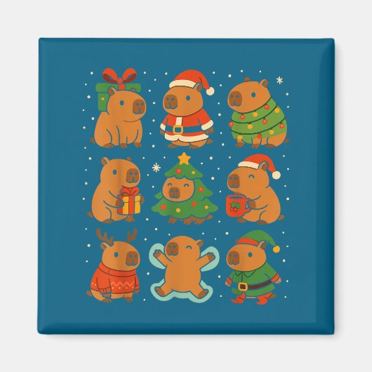 Capybara Christmas Shirt, Funny Capy Holidays  マグネット (正面)