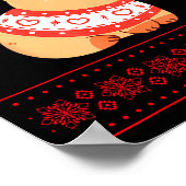 Capybara Christmas Sweater ポスター (角)