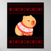 Capybara Christmas Sweater ポスター (正面)