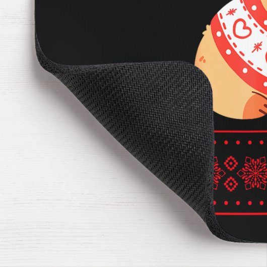 Capybara Christmas Sweater  マウスパッド (コーナー)