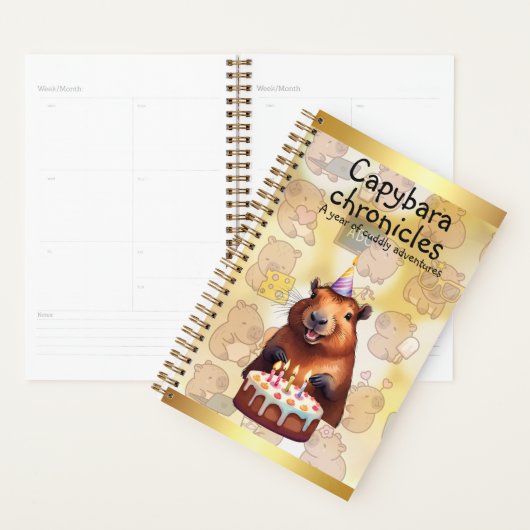 Capybara Chronicles: A Year of Cuddly Adventures プランナー手帳 (ディスプレー)