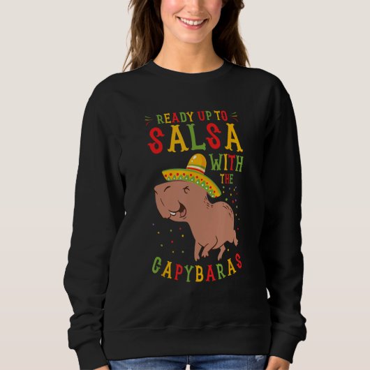 Capybara Cinco de Mayo Sombrero Mariachi Fiesta Me スウェットシャツ (正面)