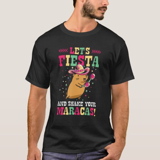 Capybara Cinco de Mayo Sombrero Mariachi Fiesta Me Tシャツ (正面)