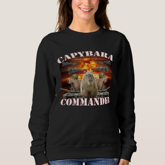 Capybara Commander  Capybara Warrior スウェットシャツ (正面)