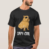 Capybara Cool Rodent Animal Sunglass Capybara Tシャツ (正面)