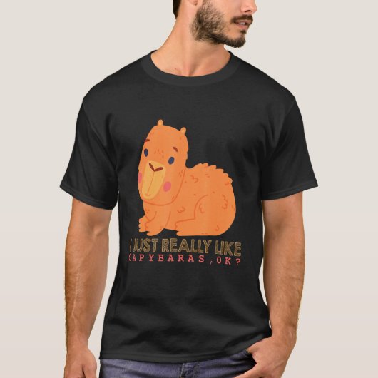 Capybara  Cute Capybaras Rodent Animal Capybara 1 Tシャツ (正面)
