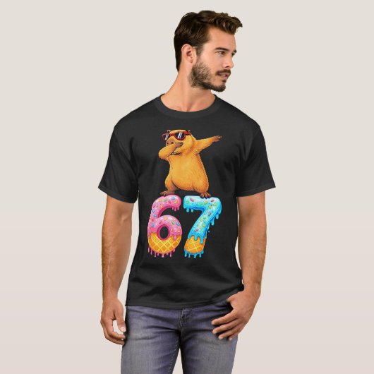 Capybara Dabbing 67 Ice Cream Drip 67 Birthday Boy Tシャツ (正面フル)