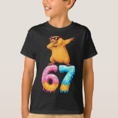 Capybara Dabbing 67 Ice Cream Drip 67 Birthday Boy Tシャツ (正面)
