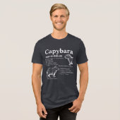 Capybara Definition Shirt White Text Funny Animal  トライブレンドＴシャツ (正面全面)