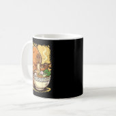 Capybara Eating Ramen Noodles  コーヒーマグカップ (正面左)