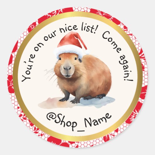 CAPYBARA: Elevate Your Packaging Game! 🚀 ラウンドシール (正面)