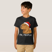 Capybara Ew People Christmas Funny Sarcastic Humor Tシャツ (正面フル)