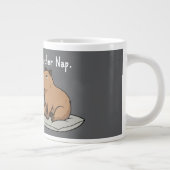 Capybara Fatigué Humour I'd Rather Nap et Horloge  ジャンボコーヒーマグカップ (右)