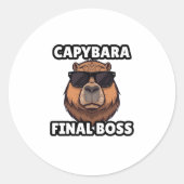 Capybara Final Boss Sticker ラウンドシール (正面)