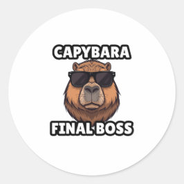 Capybara Final Boss Sticker ラウンドシール