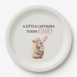Capybara First Birthday  ペーパープレート