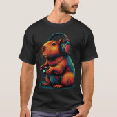 Capybara Funny Video Games Capybara Tシャツ (正面)