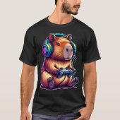 Capybara Funny Video Games Lover Capybara Console  Tシャツ (正面)