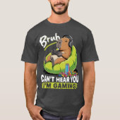 Capybara Gamer Gaming funny Tシャツ (正面)