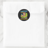Capybara Gamer Gaming T-shirt_1.png ラウンドシール (バッグ)