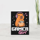 Capybara Gamer Girl Gaming  カード (正面)