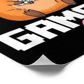Capybara Gamer Girl Gaming  ポスター (角)