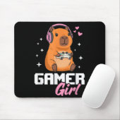 Capybara Gamer Girl Gaming  マウスパッド (マウス)