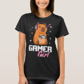 Capybara Gamer Girl Gaming Tシャツ (正面)